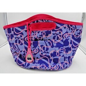 Lilly Pulitzer Pink Blue‎ Insulated Cooler Tote Beverage Bucket Bag Nautical